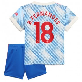Camisetas Manchester United Bruno Fernandes 18 Niños Segunda Equipacion 2021/2022